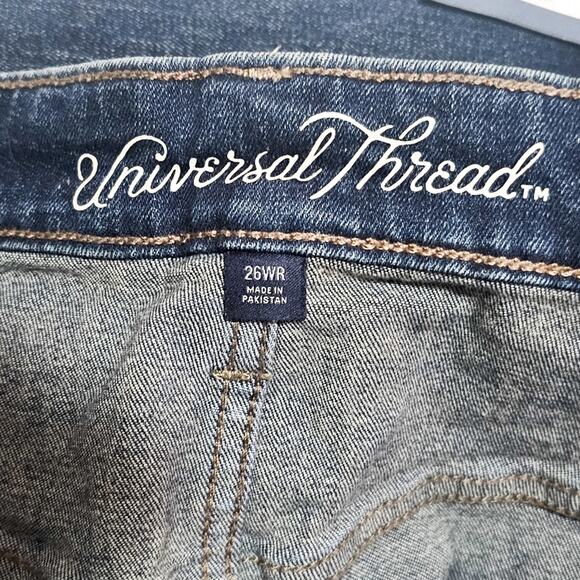 Universal Thread New midnight blue mid rise Bermuda denim shorts size 26W - Picture 8 of 14
